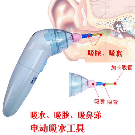 电动吸耳器  吸水 吸浓 吸鼻涕  耳道液体 耳朵有水 宝宝吸鼻器